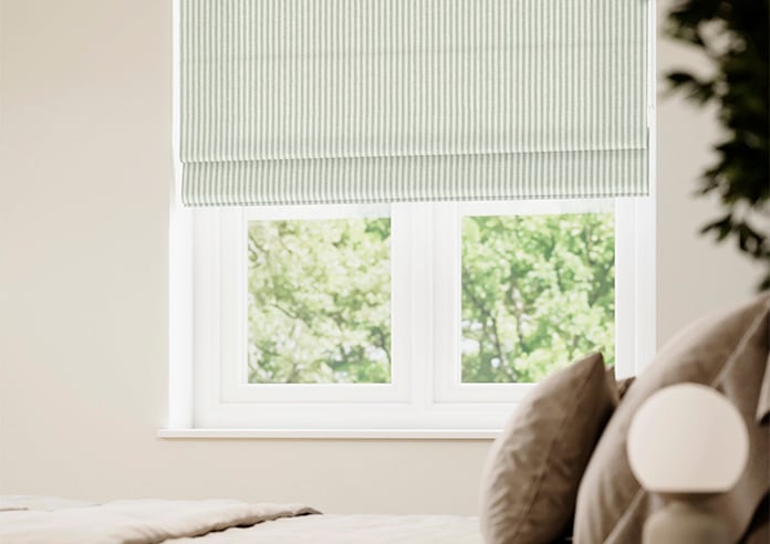 Ravelle Stripe, Breeze Blue - Twist&Fit Roman Blind - Image 5